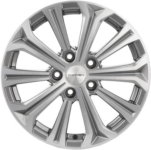 211424229_main Диск Khomen Wheels KHW1610 (Fluence/Juke) 6,5x16 5x114,3 ET47.0 D66.1 Gray-FP — изображение 1