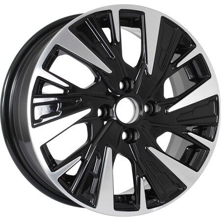 215238480_main Диск KDW KD1580 6x15 4x100 ET46.0 D54.1 Black Front Polished — изображение 1