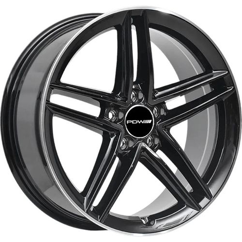 216460988_main Диск PDW Wheels FF2127 7,5x18 5x112 ET35.0 D66.5 Gloss Black Machine — изображение 1