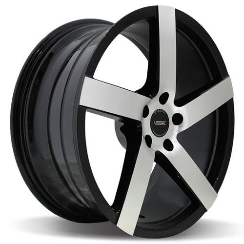 21764982_main Диск Vissol V-080L 8,5x19 5x120 ET15.0 D74.1 BLACK WITH MACHINED — изображение 1
