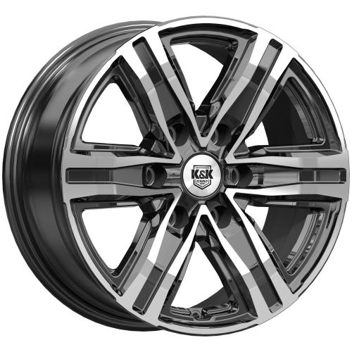 218433717_main Диск КиК R8 7,5x17 6x139,7 ET38.0 D67.1 Дарк платинум — изображение 1