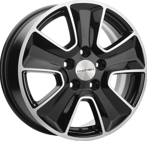 24188190_main Диск Khomen Wheels KHW1601 (Renault/Nissan) 6,5x16 5x114,3 ET50.0 D66.1 Black-FP — изображение 1