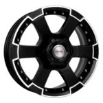 Диск КиК М56 7x16 6x139,7 ET22.0 D107.1 Алмаз черный
